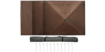 SucceBuy Pop-Up Camping Gazebo | 6-Sided Instant Canopy Shelter 12x12 / 10x10 Sun Shade Tent