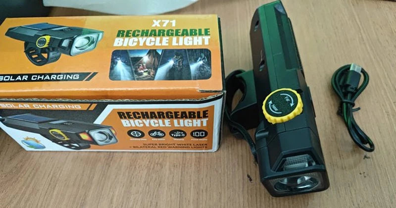 000mAh 2000LM Solar Powered Bike Light