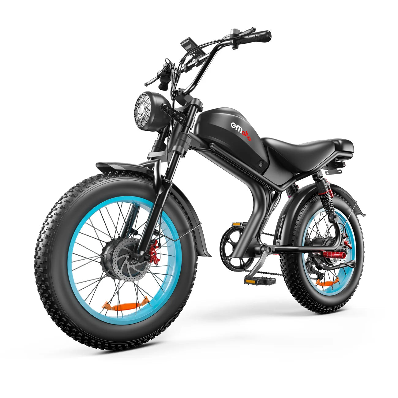 Emoko C93 Electric Bike 2000W (2x1000W) 48V 23Ah Battery 20" Fat Tire E-Mountain Bike