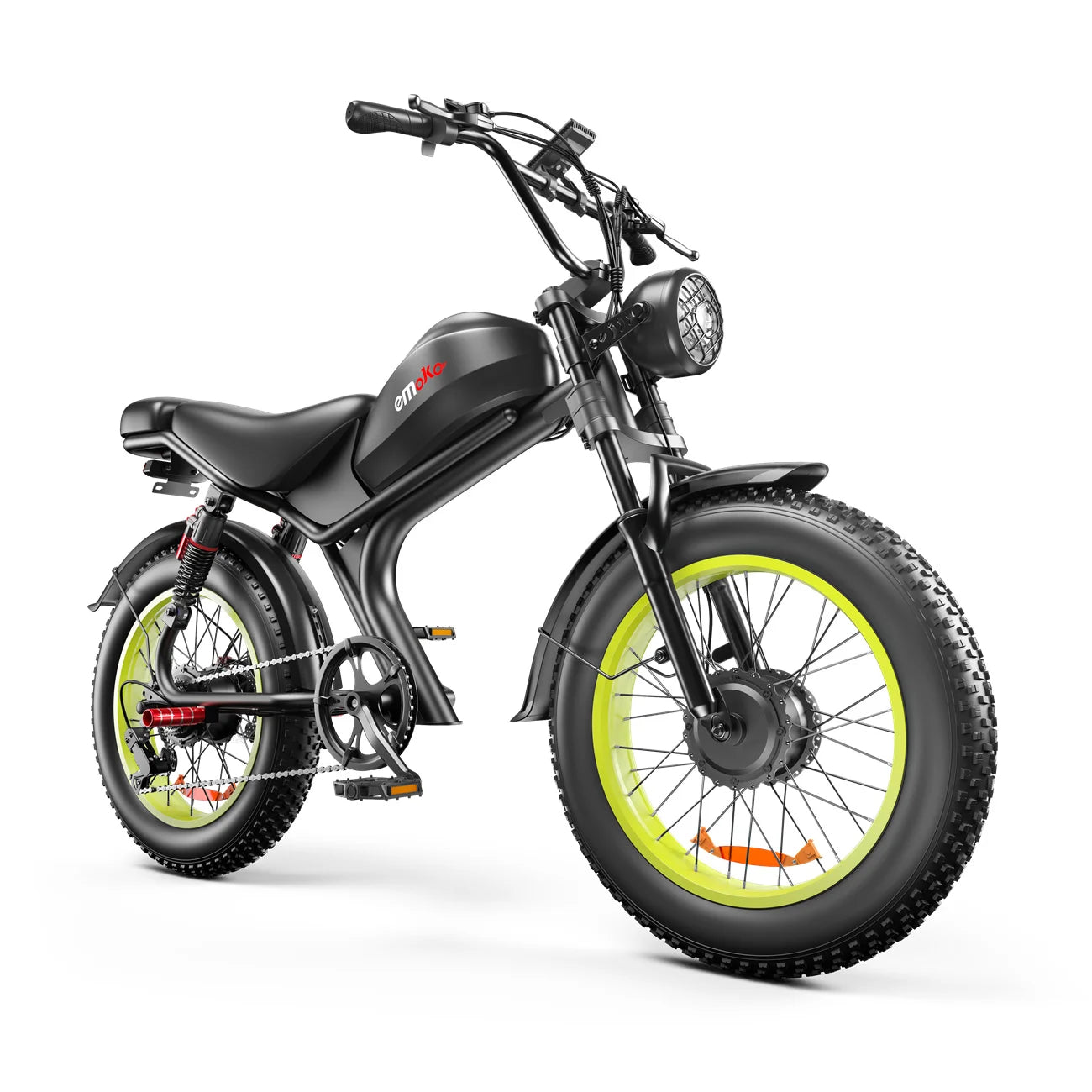 Emoko C93 Electric Bike 2000W (2x1000W) 48V 23Ah Battery 20" Fat Tire E-Mountain Bike