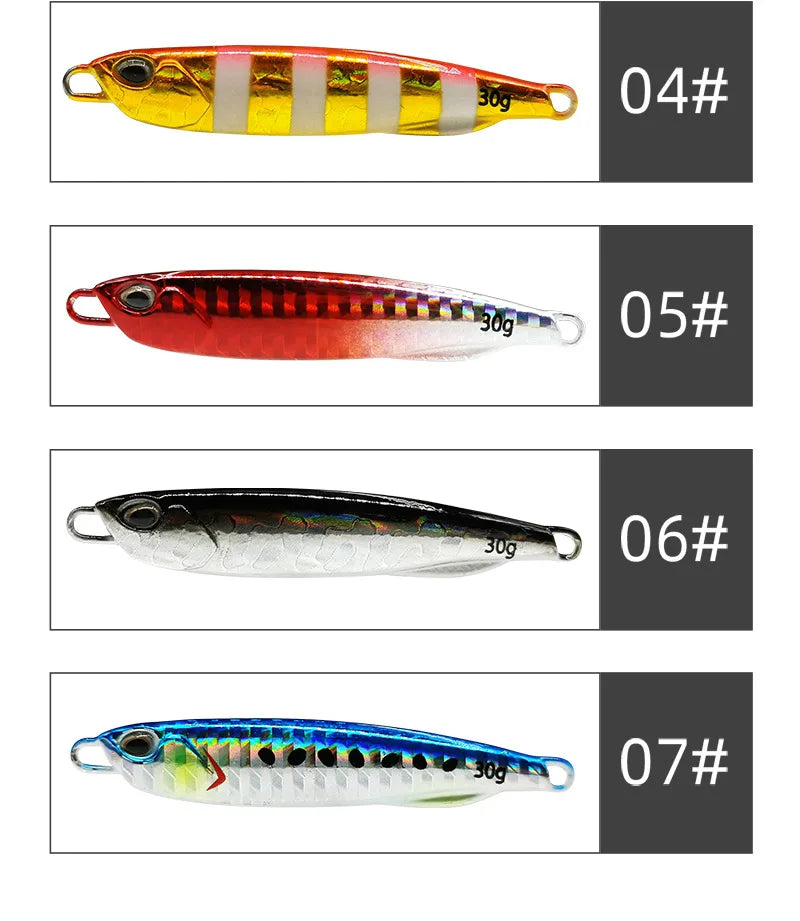 Metal Cast Jig Spoon Fishing Lure