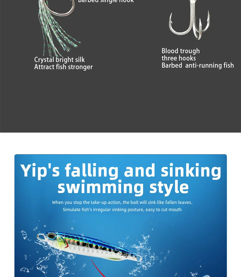 Metal Cast Jig Spoon Fishing Lure