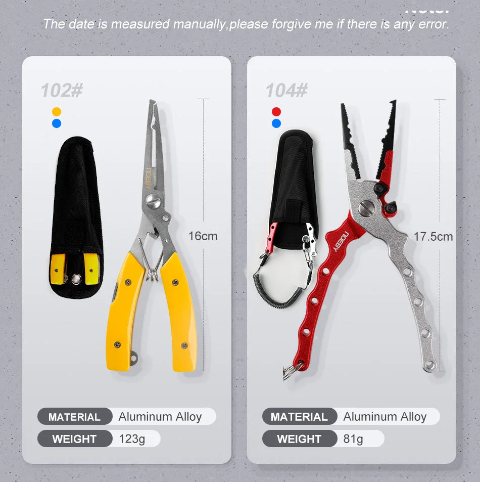 NOEBY Stainless Steel Fishing Pliers