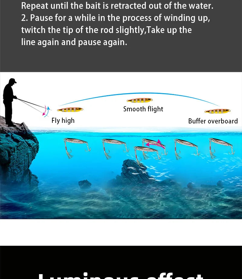 Metal Cast Jig Spoon Fishing Lure