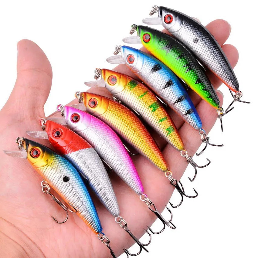 Fishing Lure Set 3/5/8 Pcs Random Minnow Crankbait Artificial Wobble Baits