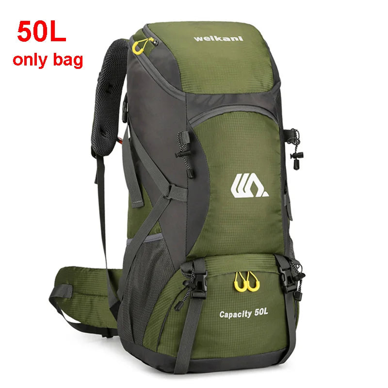 50L Travel Backpack | Waterproof Hiking Camping Rucksack for Men, Large Outdoor Climbing & Mountaineering Bag