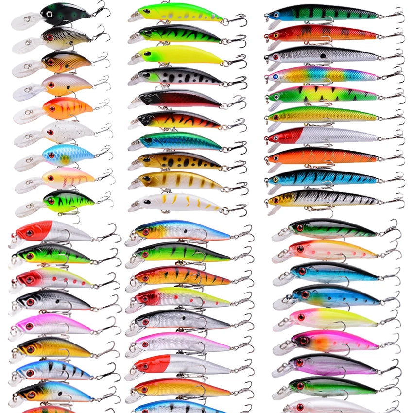 Fishing Lure Set 3/5/8 Pcs Random Minnow Crankbait Artificial Wobble Baits