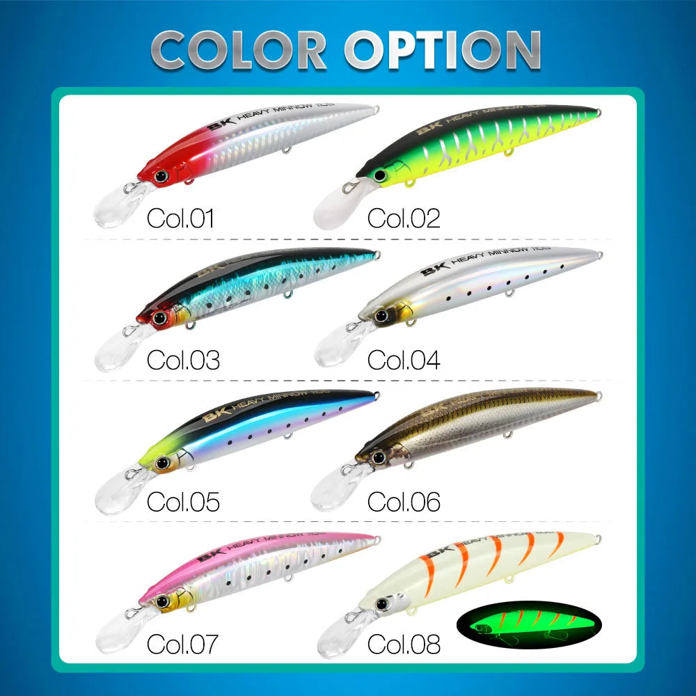 FSTK Heavy Sinking Minnow Fishing Lures