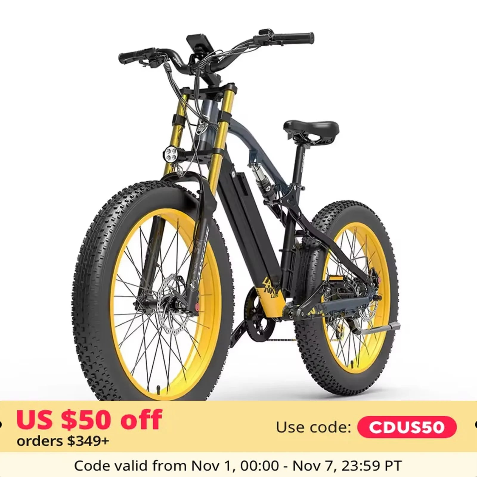 LANKELEISI RV700 Electric Bike 1000W 48V 16Ah Hybrid Cruiser Mountain City E-Bike