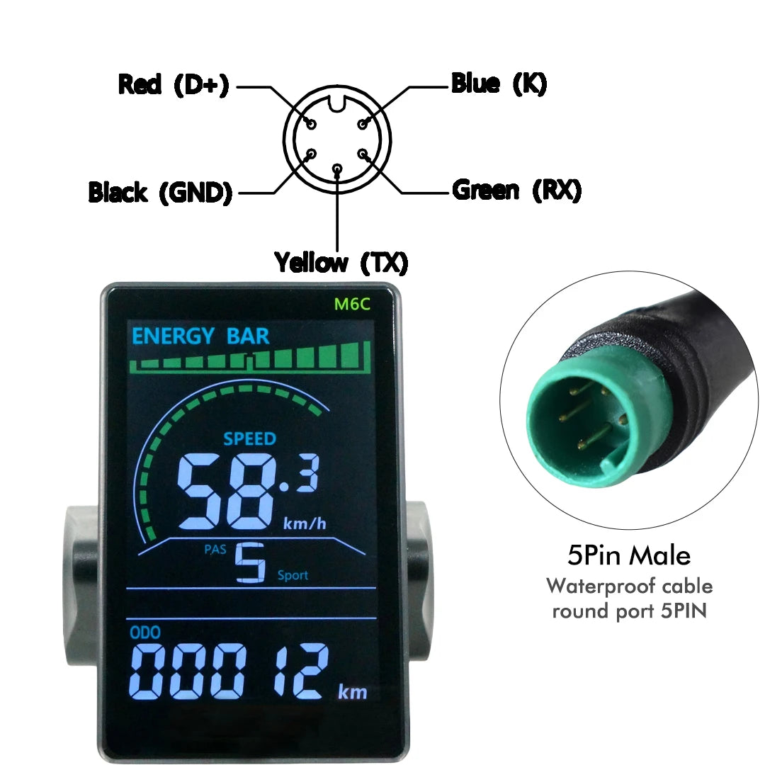 UART2 M6C Electric Bike Speedometer