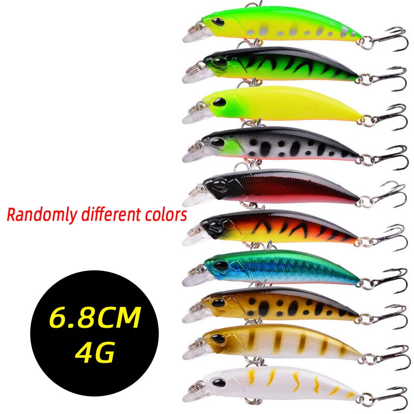 Fishing Lure Set 3/5/8 Pcs Random Minnow Crankbait Artificial Wobble Baits