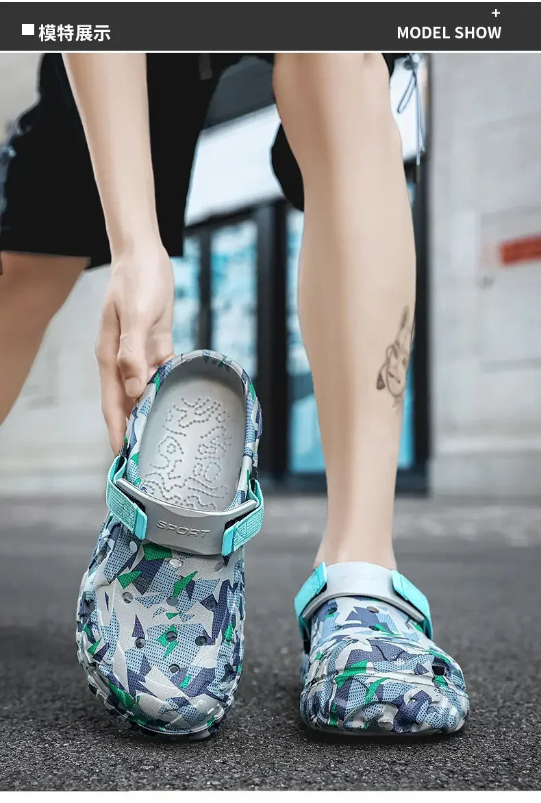 Men’s Camo Clogs Sandals