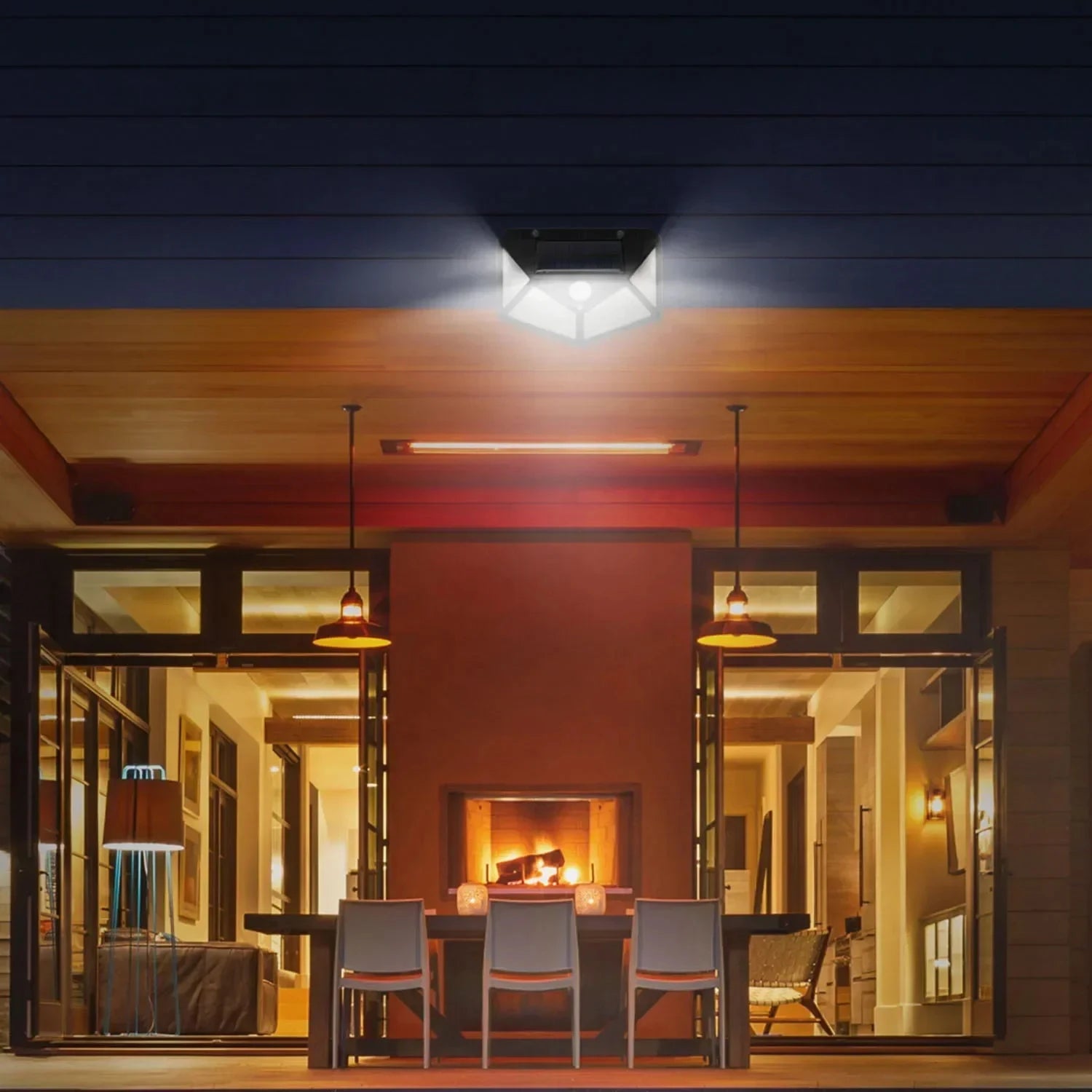 100 LED Solar Wall Lamp | Outdoor Waterproof Motion Sensor Street & Garden Light