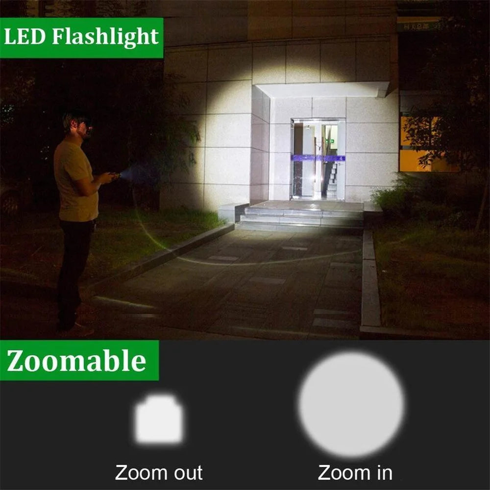 2-in-1 UV Flashlight | Rechargeable Zoomable LED Blacklight Torch for Pet Urine & Stain Detection