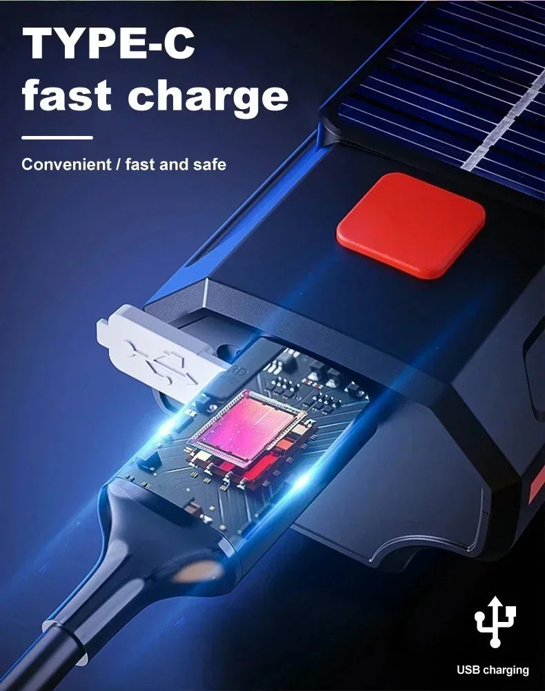 000mAh 2000LM Solar Powered Bike Light