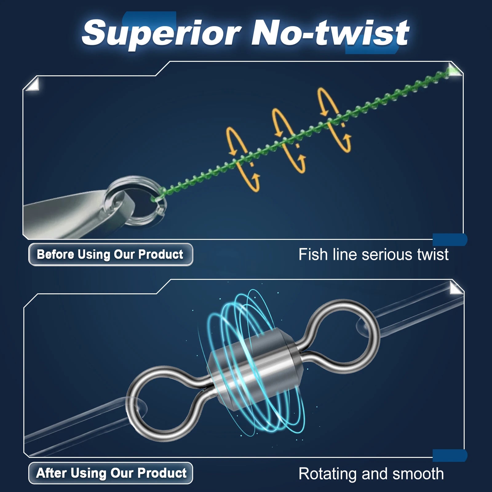 Fishing Swivels with Snap