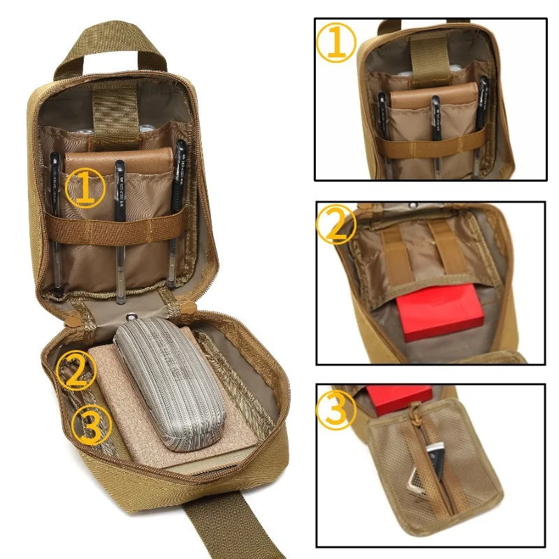 Hunting EDC  First Aid Pouch | Survival Waist Pack Emergency Medical Kit Bag