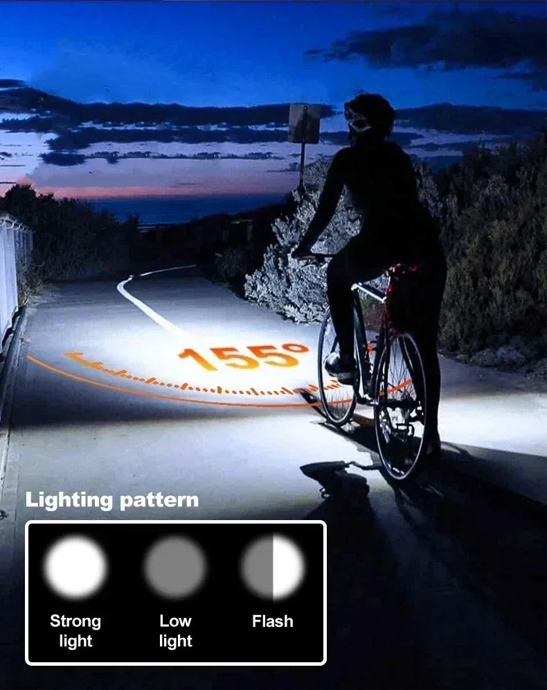 000mAh 2000LM Solar Powered Bike Light