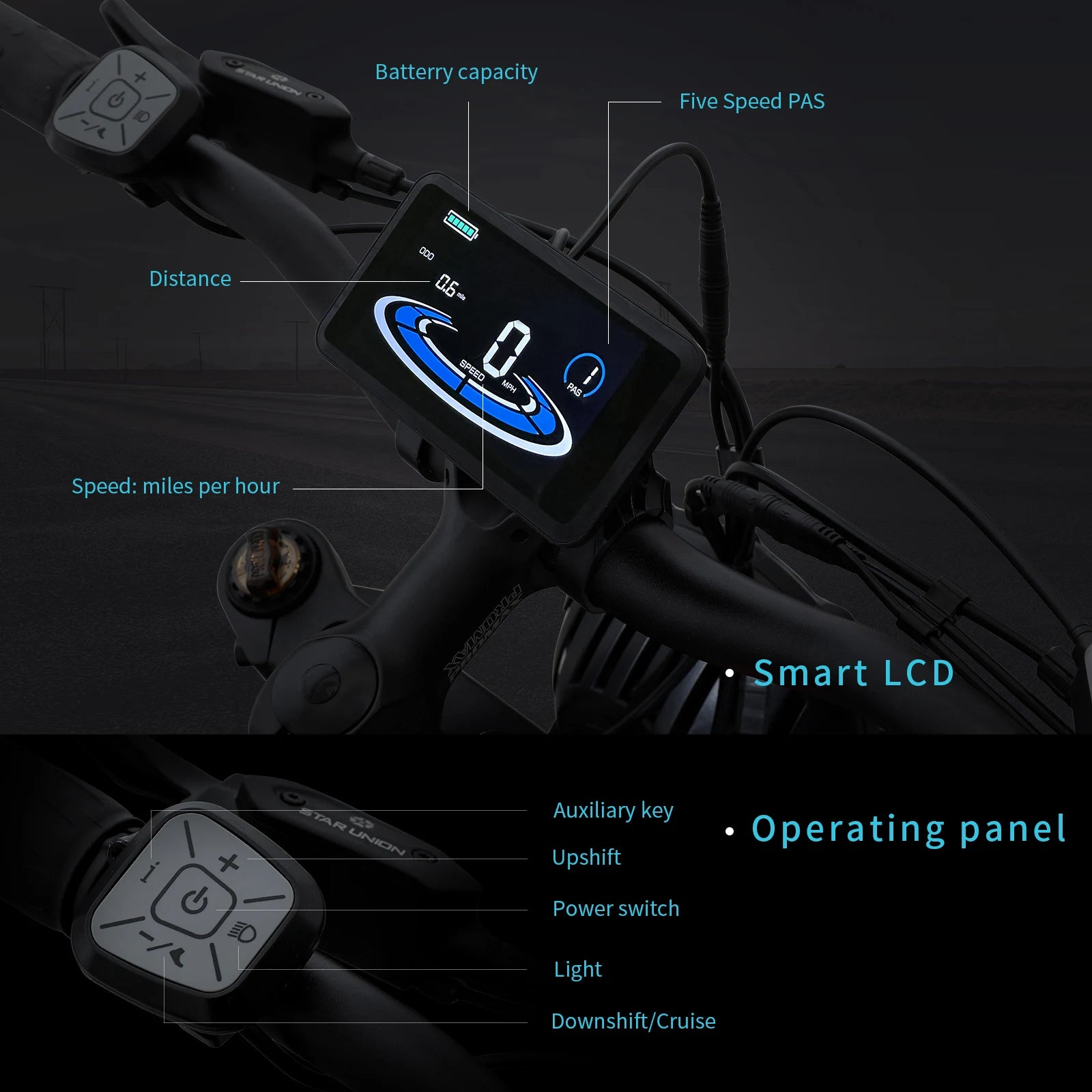 750W Electric Mountain Bike 48V 17.5Ah 20" Fat Tire All-Terrain Class 3 E-Bike