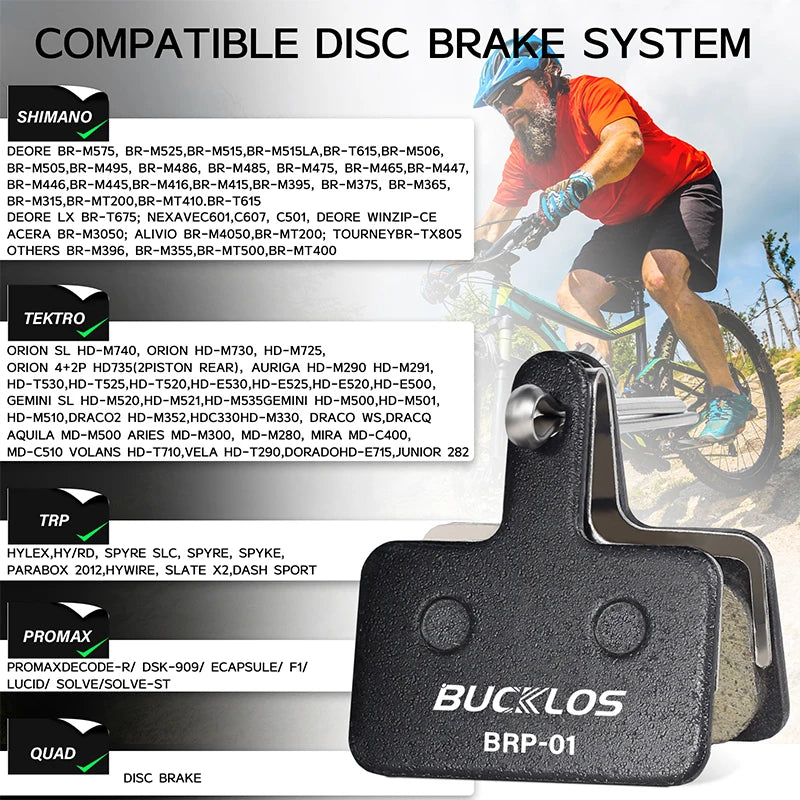 BUCKLOS Resin Disc Brake Pads