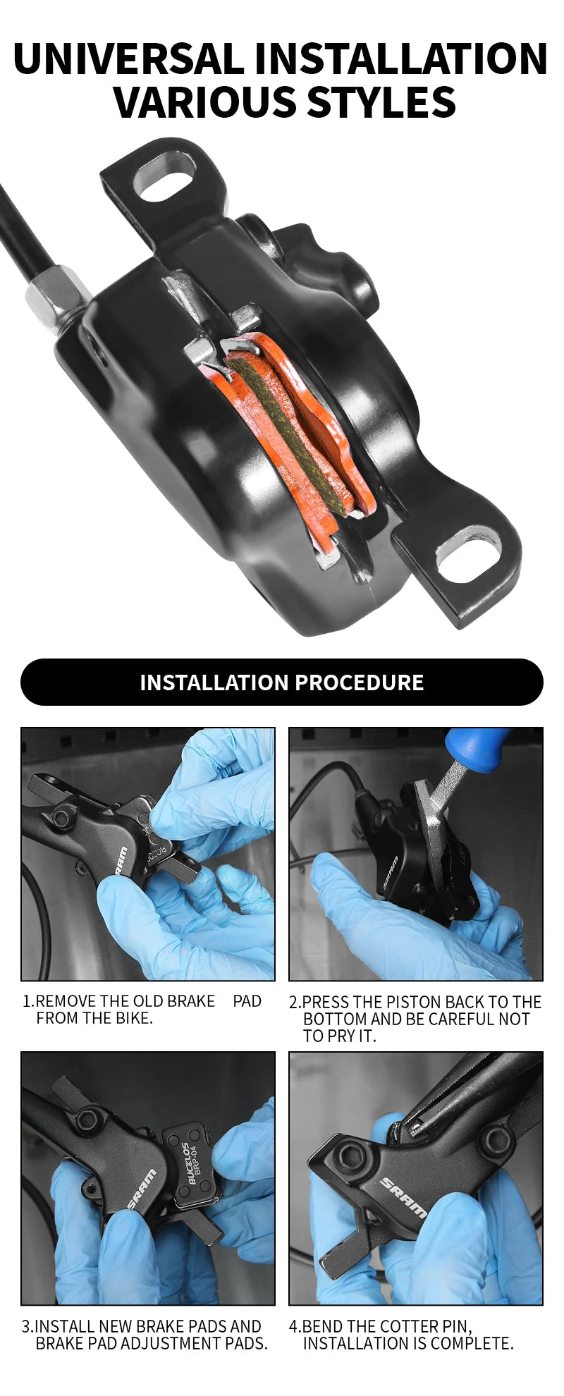 BUCKLOS Metallic Disc Brake Pads