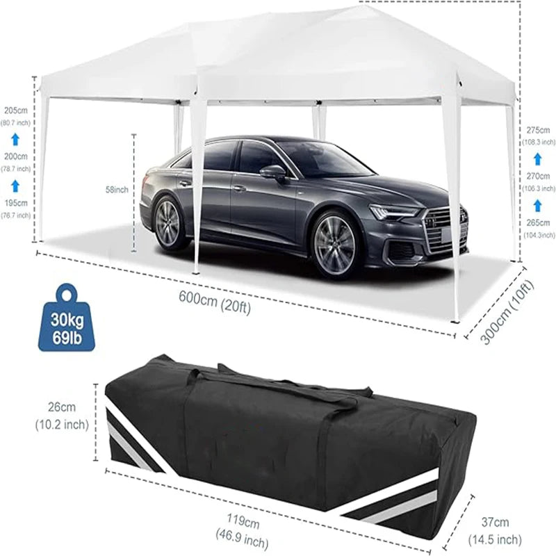 10x20 FT Pop Up Canopy Tent with 6 Sidewalls Waterproof Outdoor Event Shelter