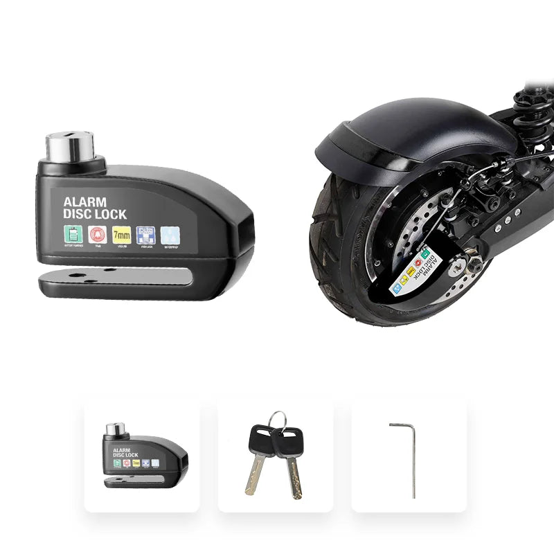 Waterproof Alarm Disc Lock – Metal Anti-Theft Brake Lock