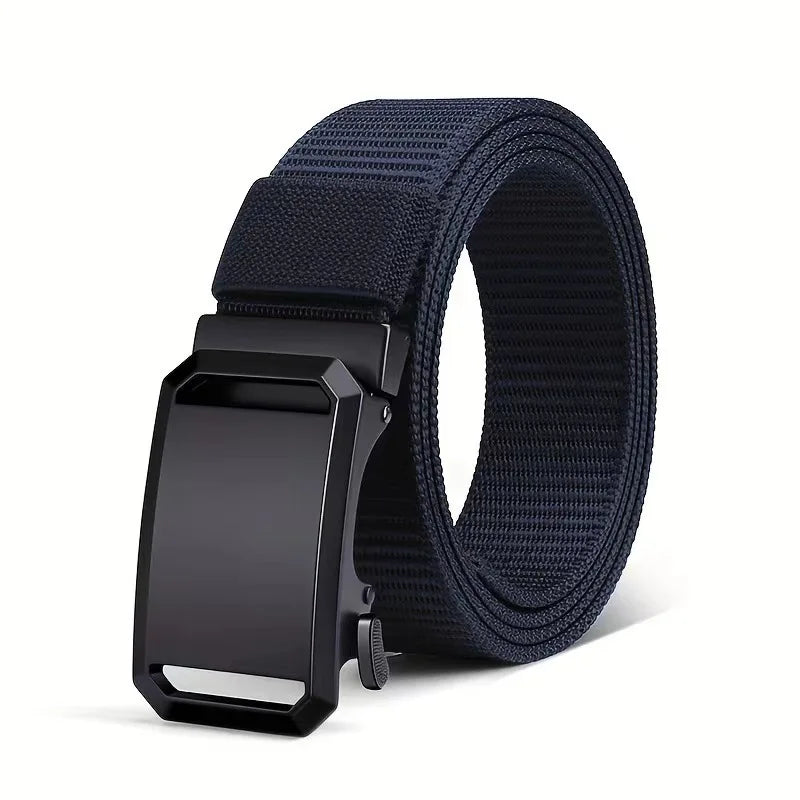 Automatic Buckle Tactical Belt | Durable Canvas Waist Belt for Men Outdoor, Hunting, Training, Casual Wear