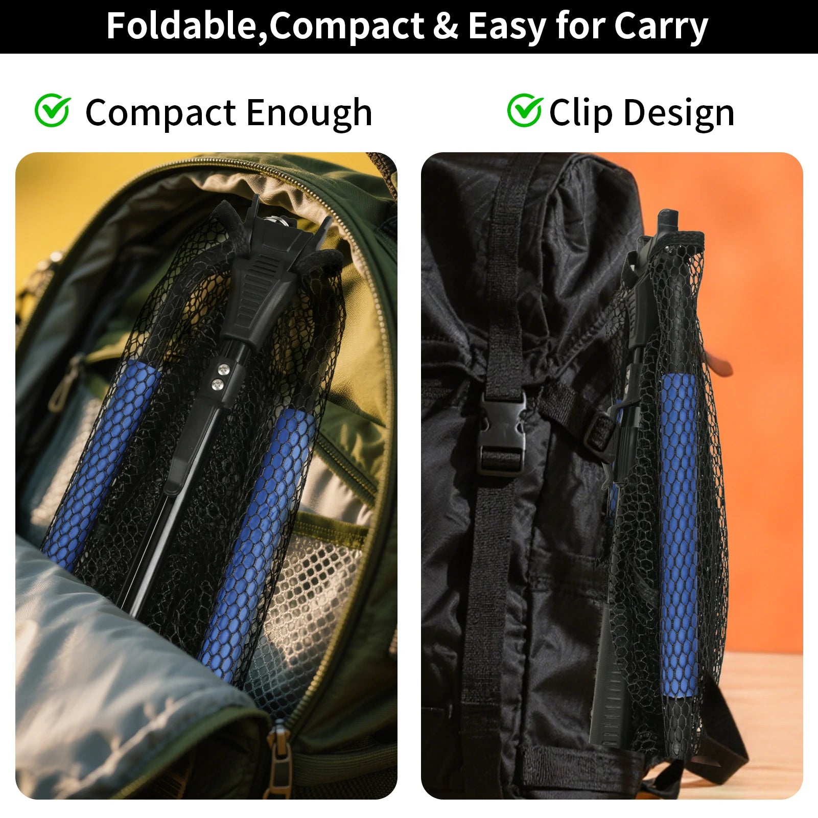 Telescopic Aluminum Fishing Landing Net | Durable Folding Mesh Net for Safe Catch & Release (55cm / 130cm / 190cm)