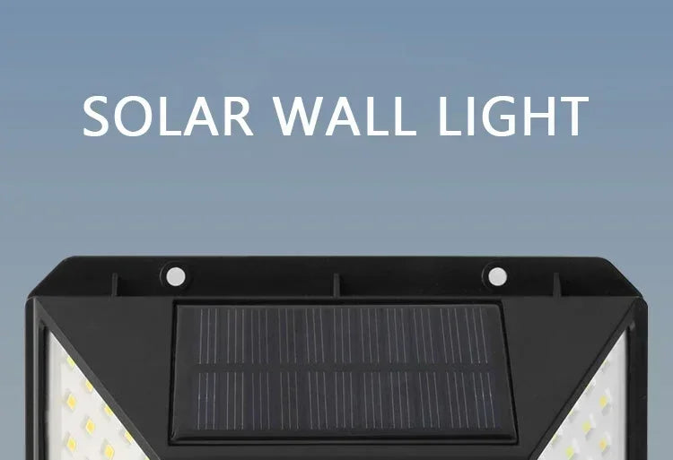 Solar Motion Sensor Wall Lights – 100 LED Outdoor Security Lamps