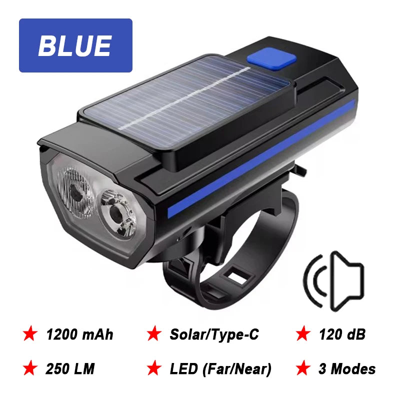 000mAh 2000LM Solar Powered Bike Light
