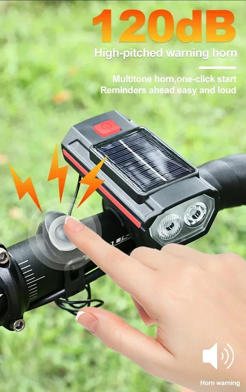 000mAh 2000LM Solar Powered Bike Light