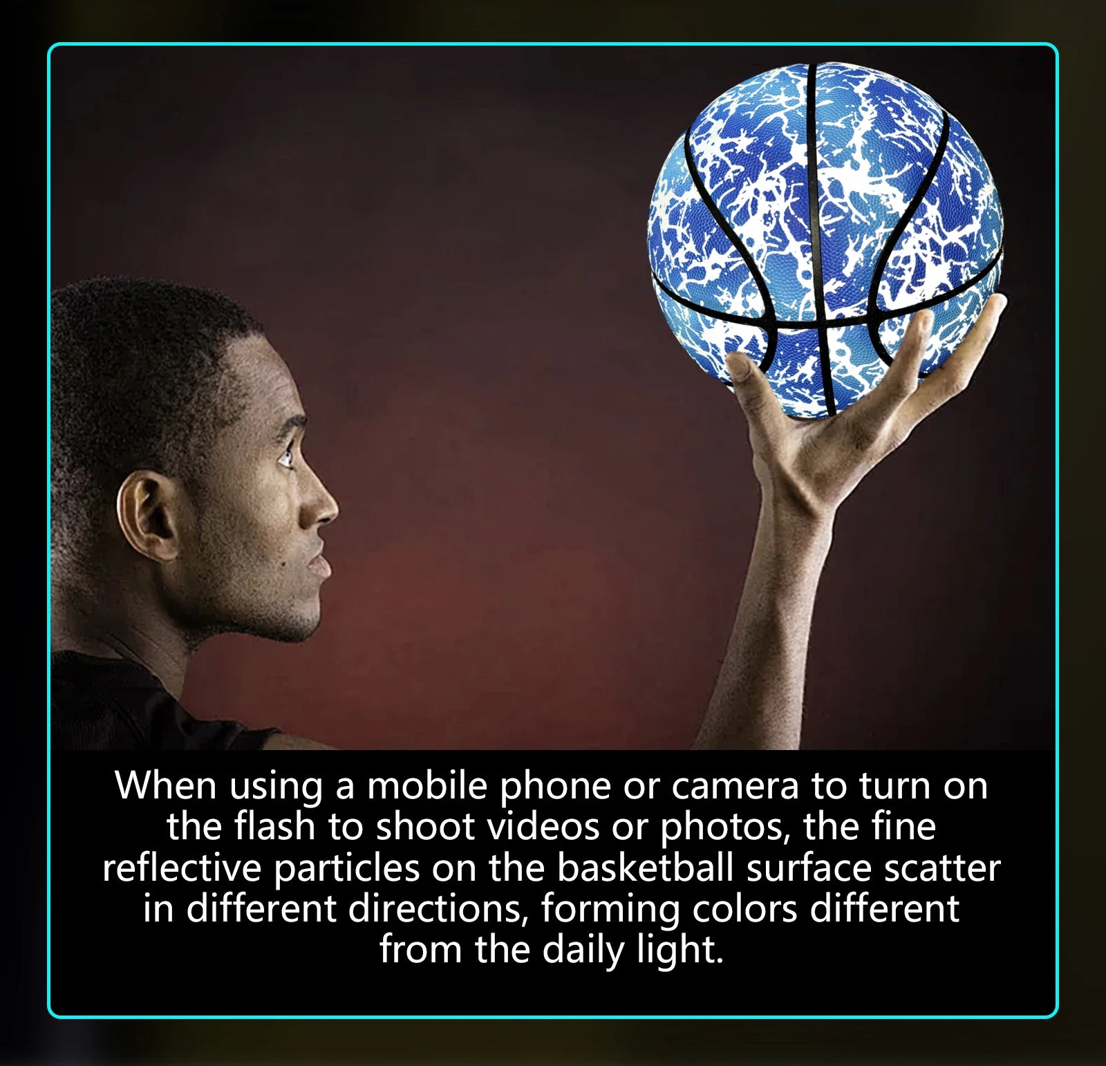 Luminous Night Basketball | Size 5/6/7 Glow in the Dark Composite Leather Ball for Indoor & Outdoor Play