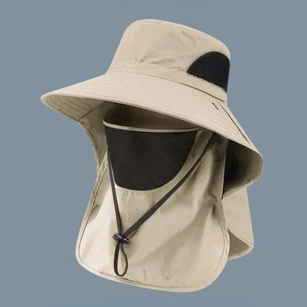 Summer UV Protection Sun Hat with Neck Flap | Outdoor Fishing, Hiking & Camping Bucket Cap
