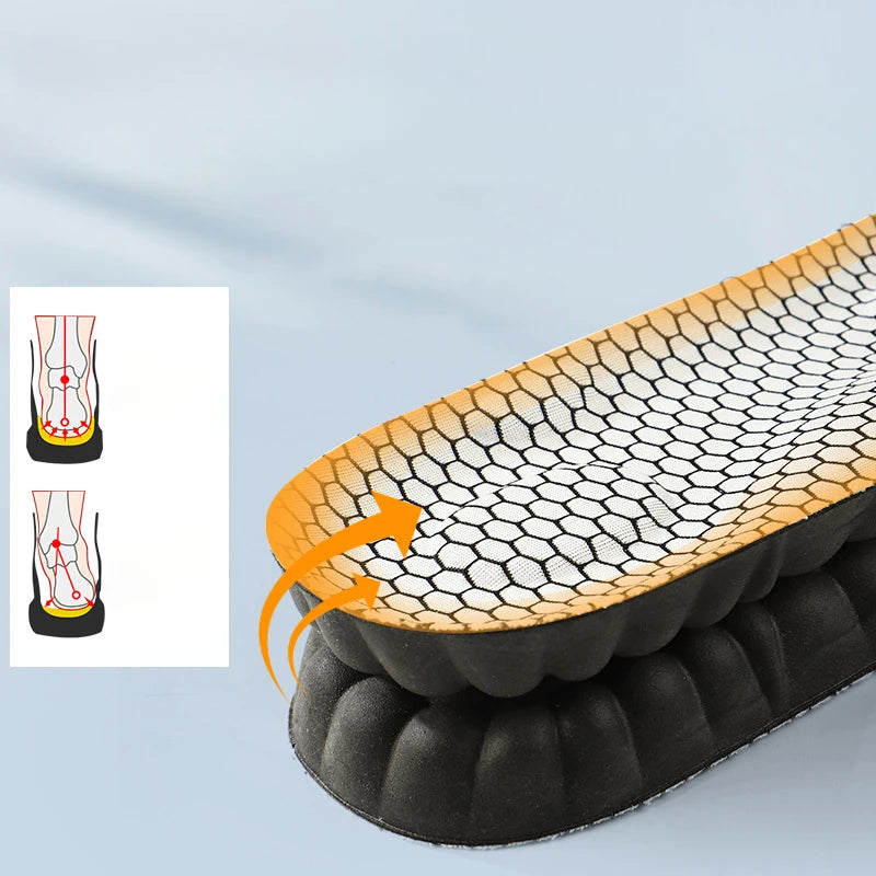 Graphene Latex Sport Insoles | Breathable Arch Support Orthotic Cushion Pads