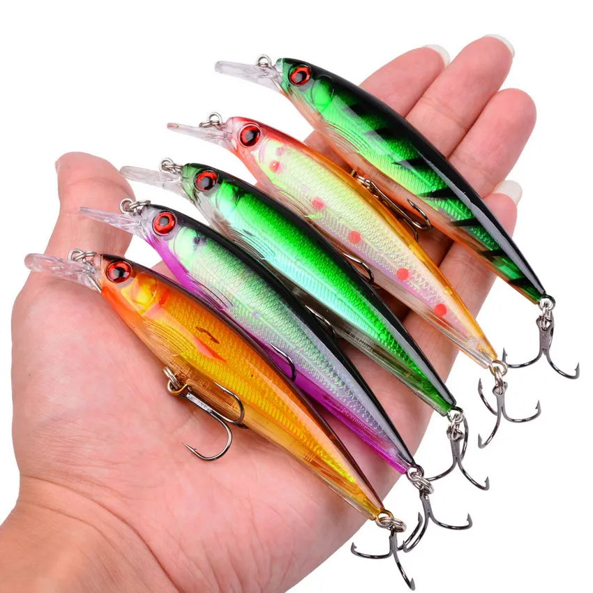 Fishing Lure Set 3/5/8 Pcs Random Minnow Crankbait Artificial Wobble Baits