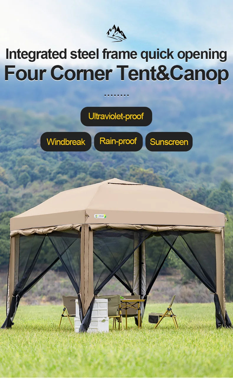 10x10 FT Pop Up Canopy Tent with Sidewalls Outdoor Event Gazebo Shelter