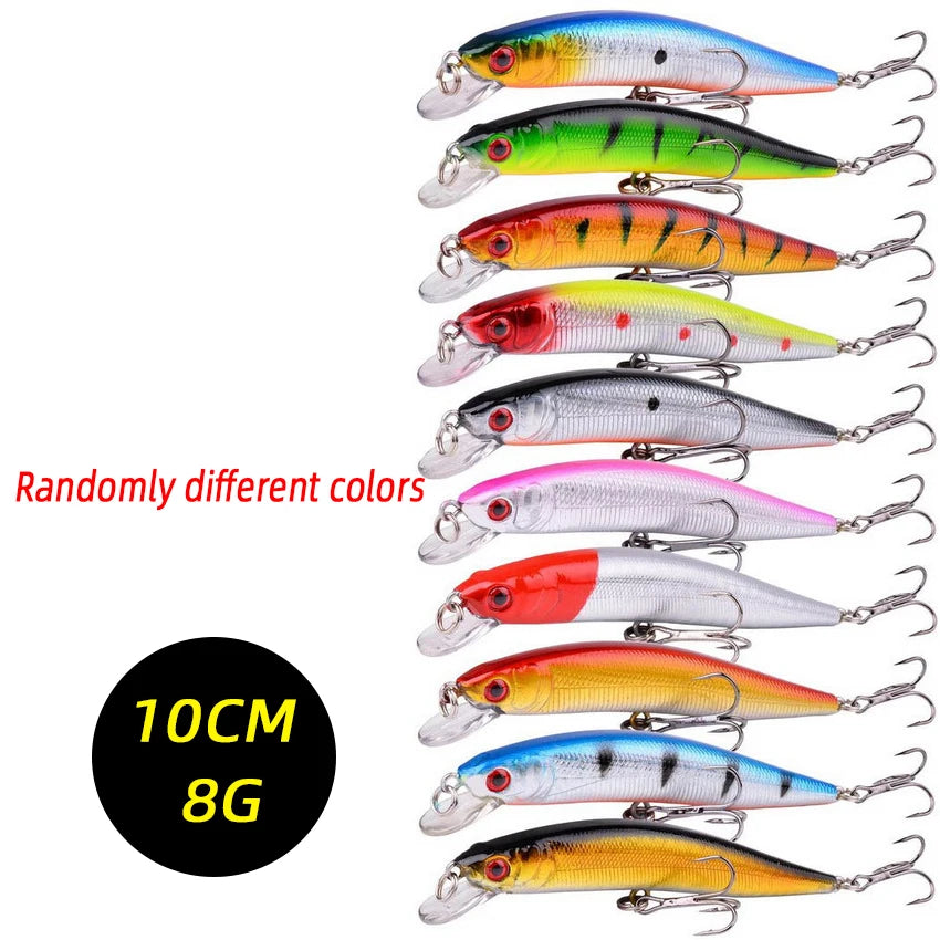 Fishing Lure Set 3/5/8 Pcs Random Minnow Crankbait Artificial Wobble Baits