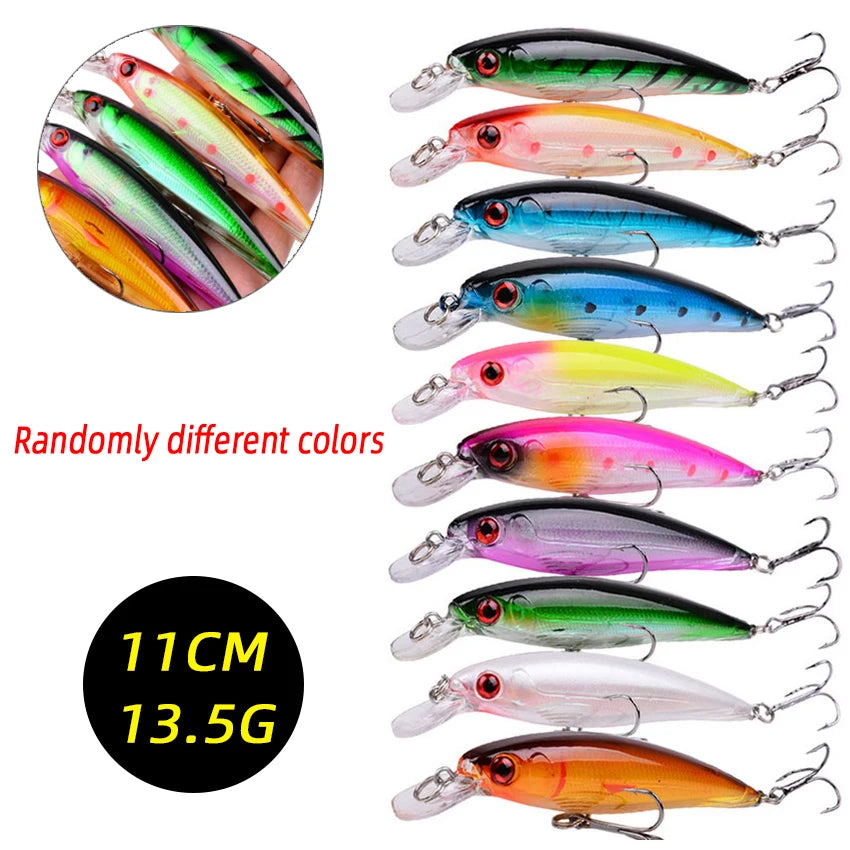 Fishing Lure Set 3/5/8 Pcs Random Minnow Crankbait Artificial Wobble Baits