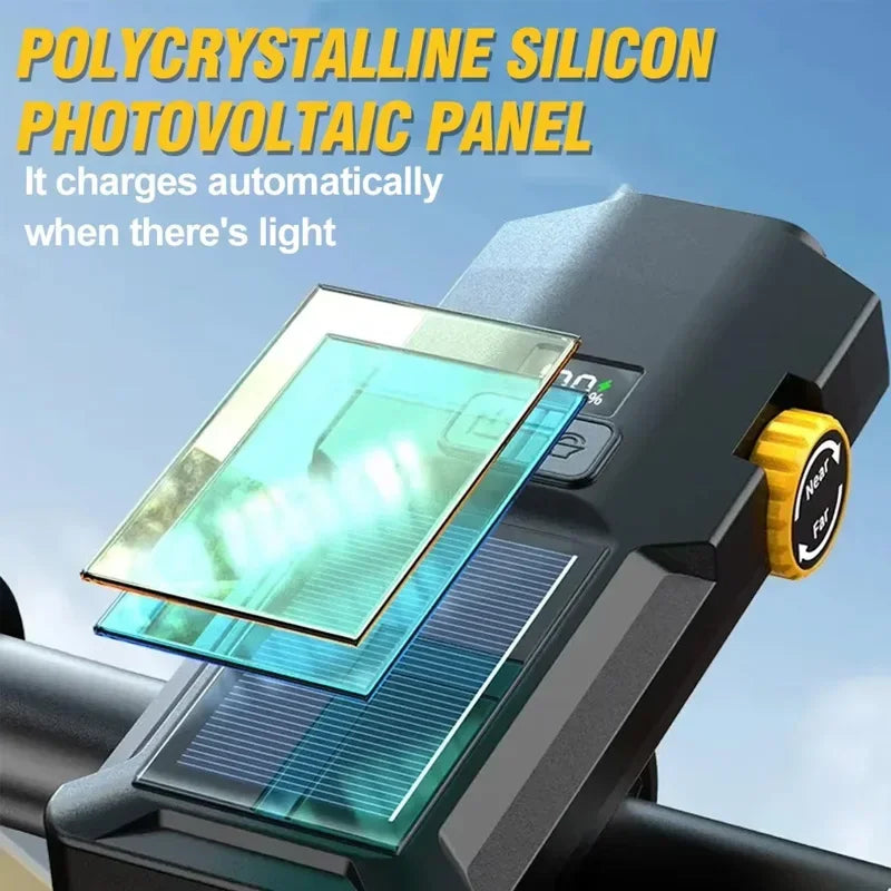 000mAh 2000LM Solar Powered Bike Light