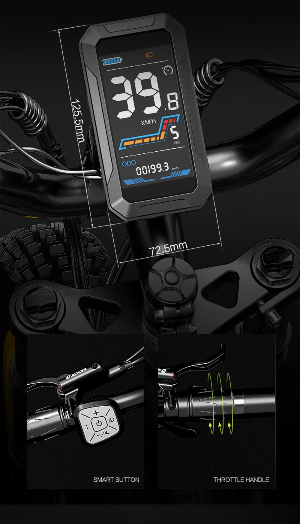 LANKELEISI RV700 Electric Bike 1000W 48V 16Ah Hybrid Cruiser Mountain City E-Bike