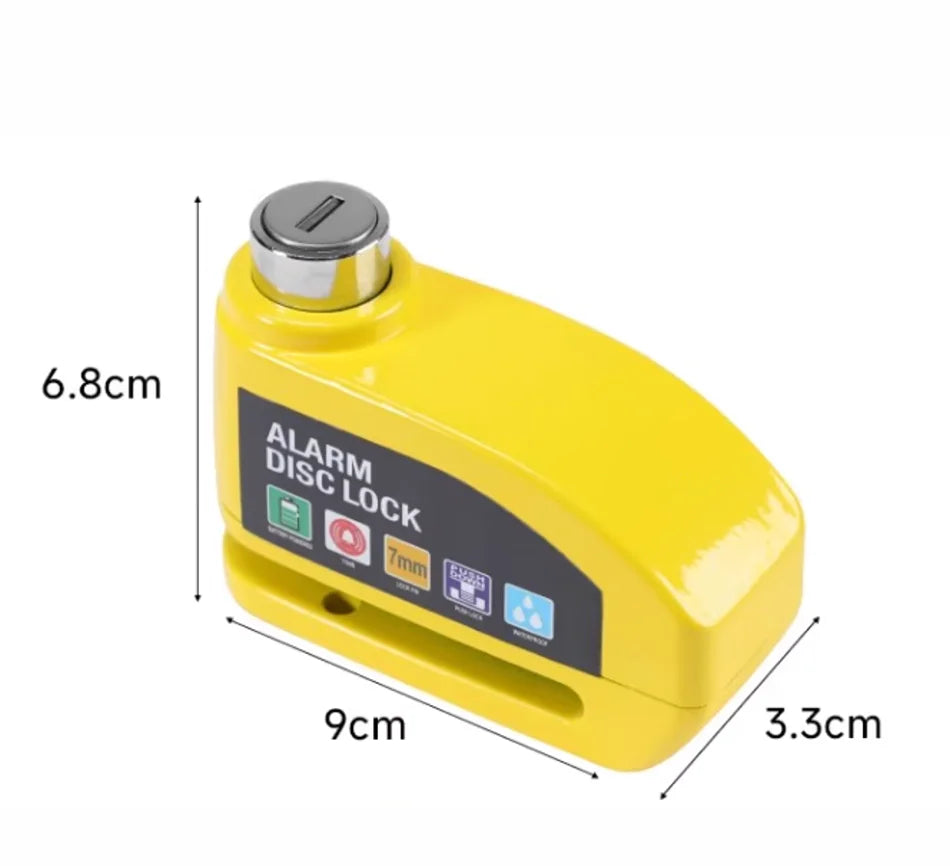 Waterproof Alarm Disc Lock – Metal Anti-Theft Brake Lock