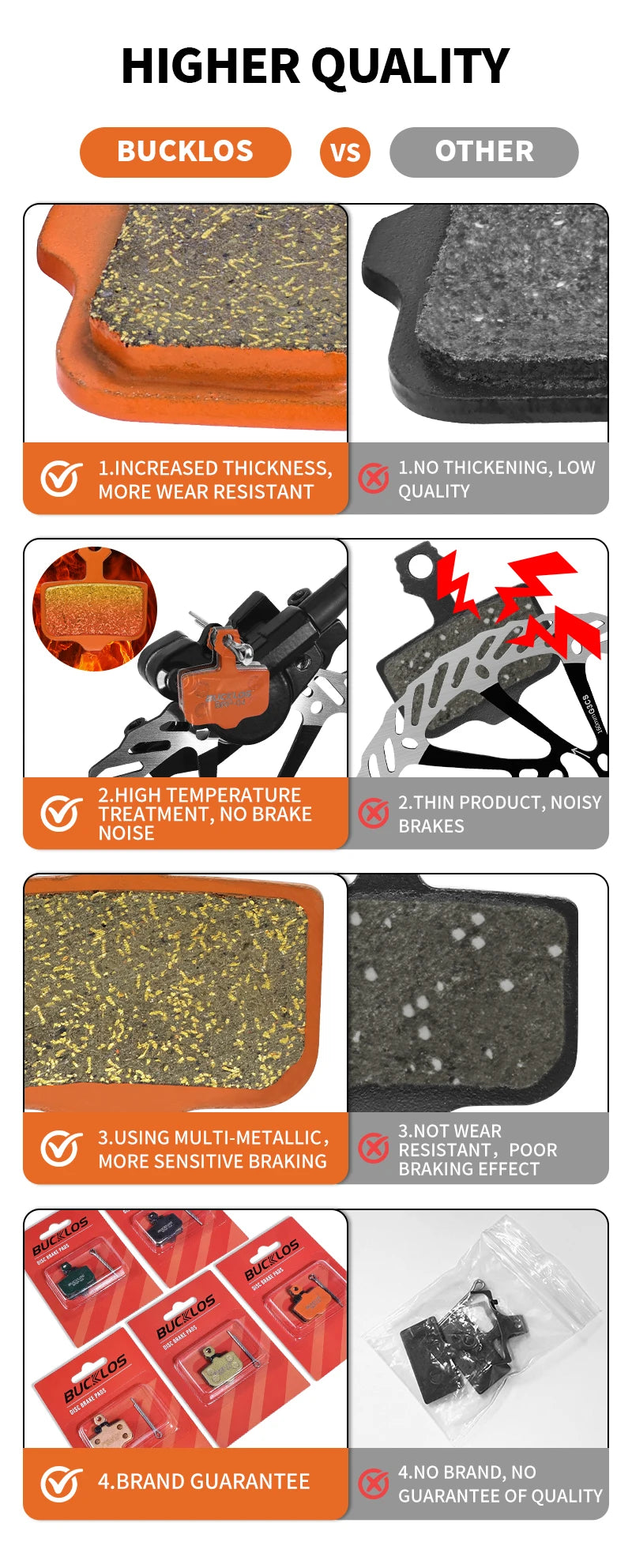 BUCKLOS Metallic Disc Brake Pads