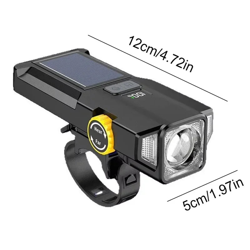 000mAh 2000LM Solar Powered Bike Light