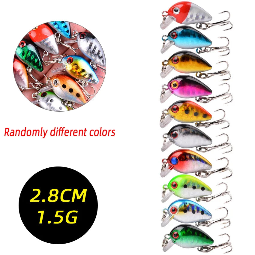 Fishing Lure Set 3/5/8 Pcs Random Minnow Crankbait Artificial Wobble Baits