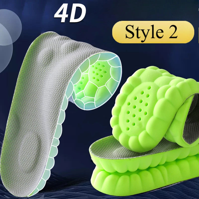 Graphene Latex Sport Insoles | Breathable Arch Support Orthotic Cushion Pads