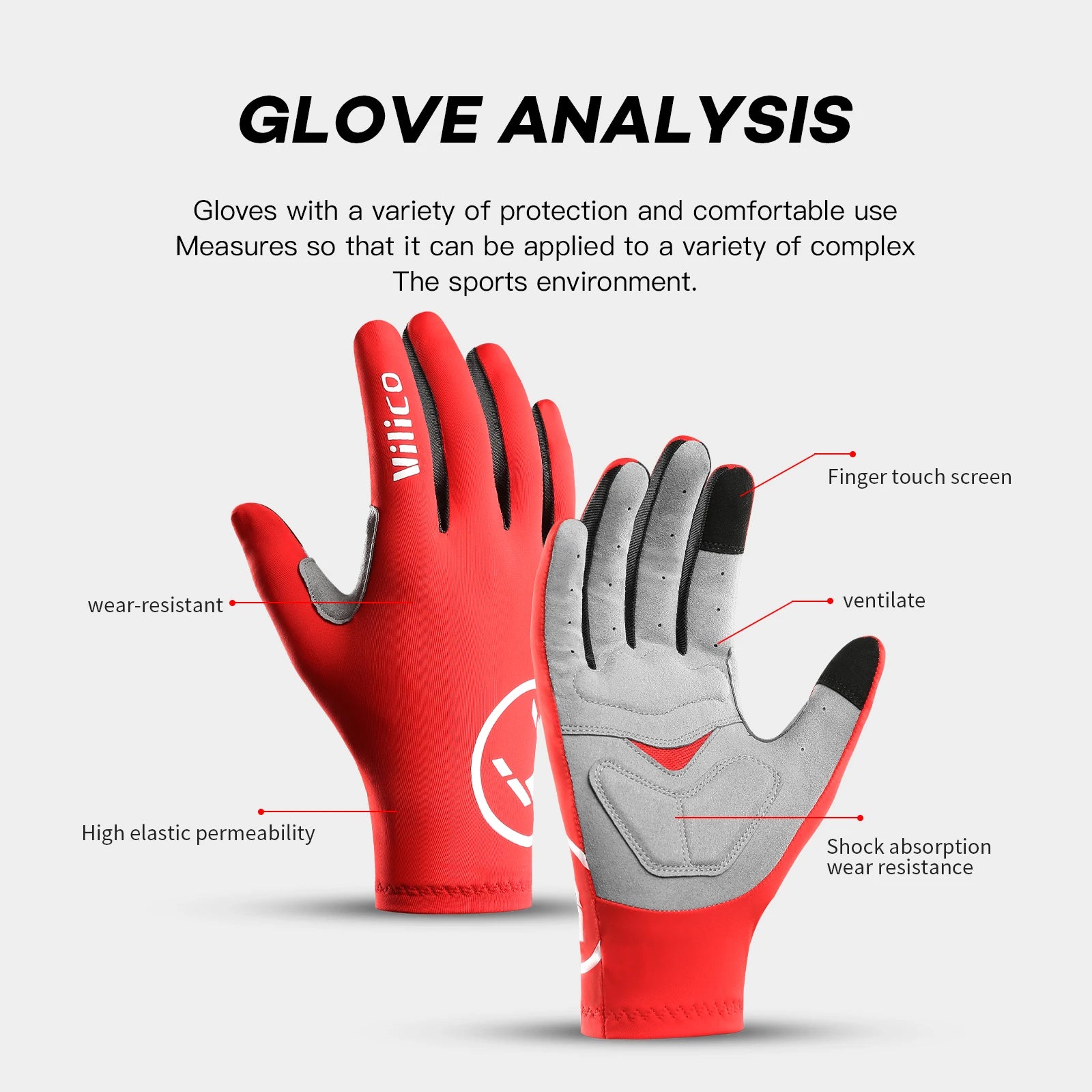 Touch Screen Cycling Gloves