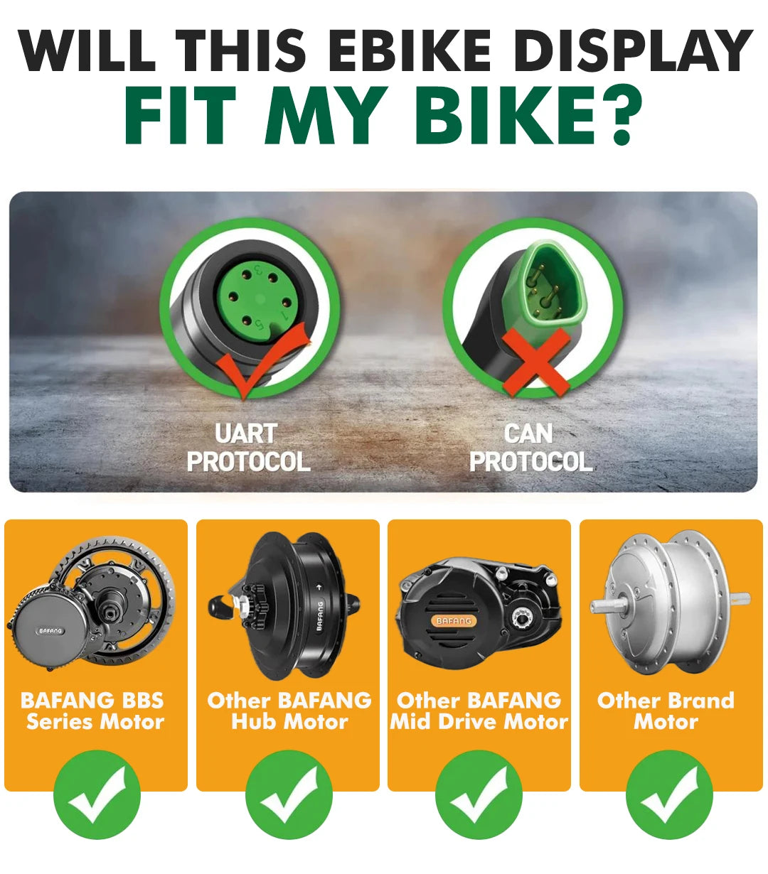 UART2 M6C Electric Bike Speedometer