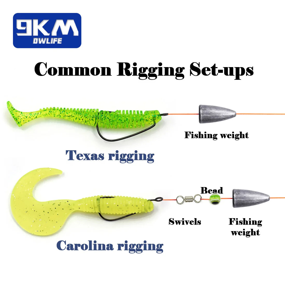 50Pcs EWG Worm Hooks – Wide Gap Texas Rig Fishing Hooks for Bass, Freshwater & Saltwater (Sizes 10# to 8/0#)