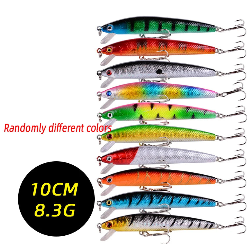 Fishing Lure Set 3/5/8 Pcs Random Minnow Crankbait Artificial Wobble Baits
